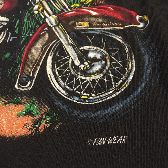 Vtg 80s/90s Harley Pocket Tee Roaming Free Eagle XL - Picture 7 of 9